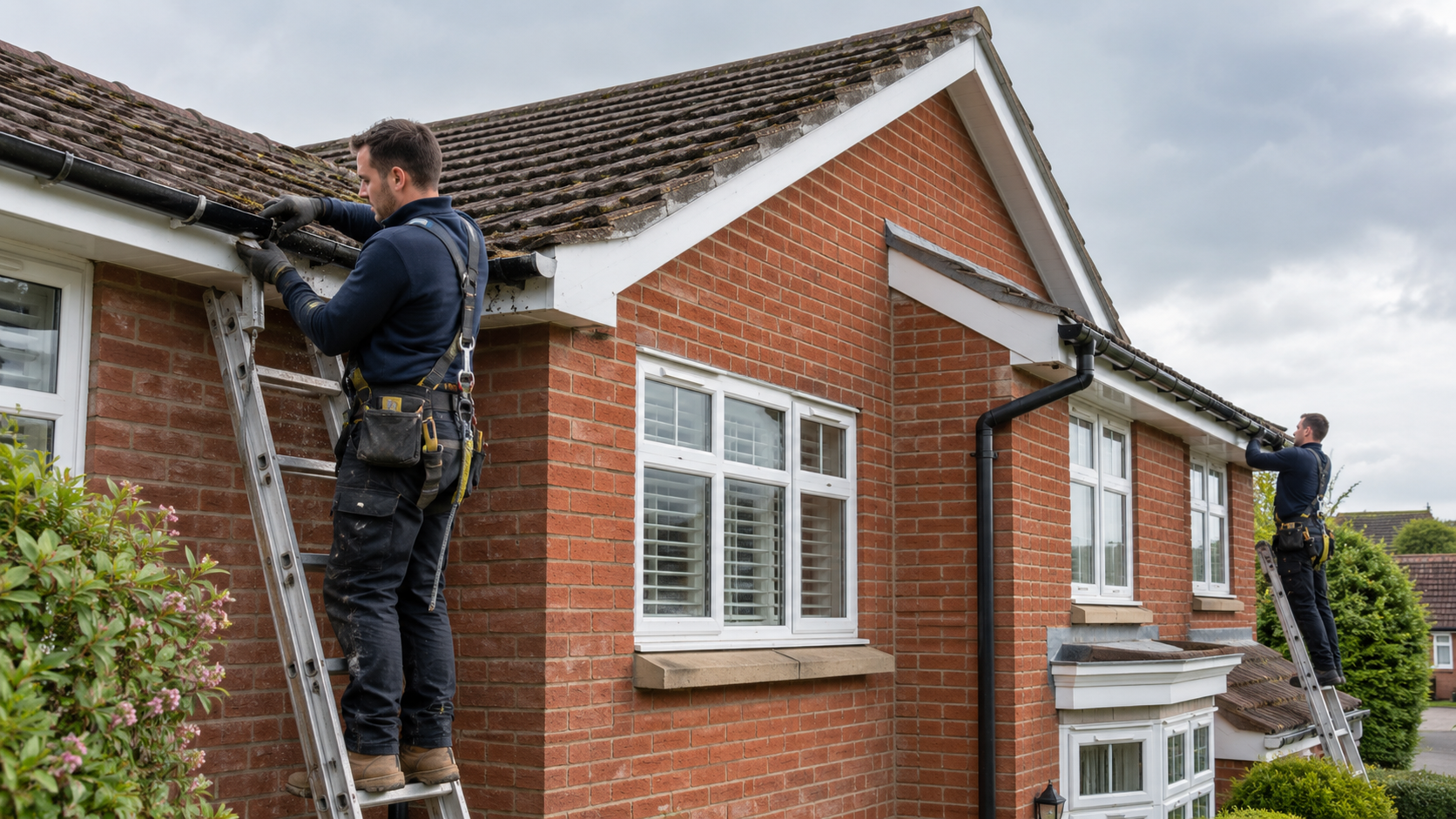 Gutter cleaning on residential property