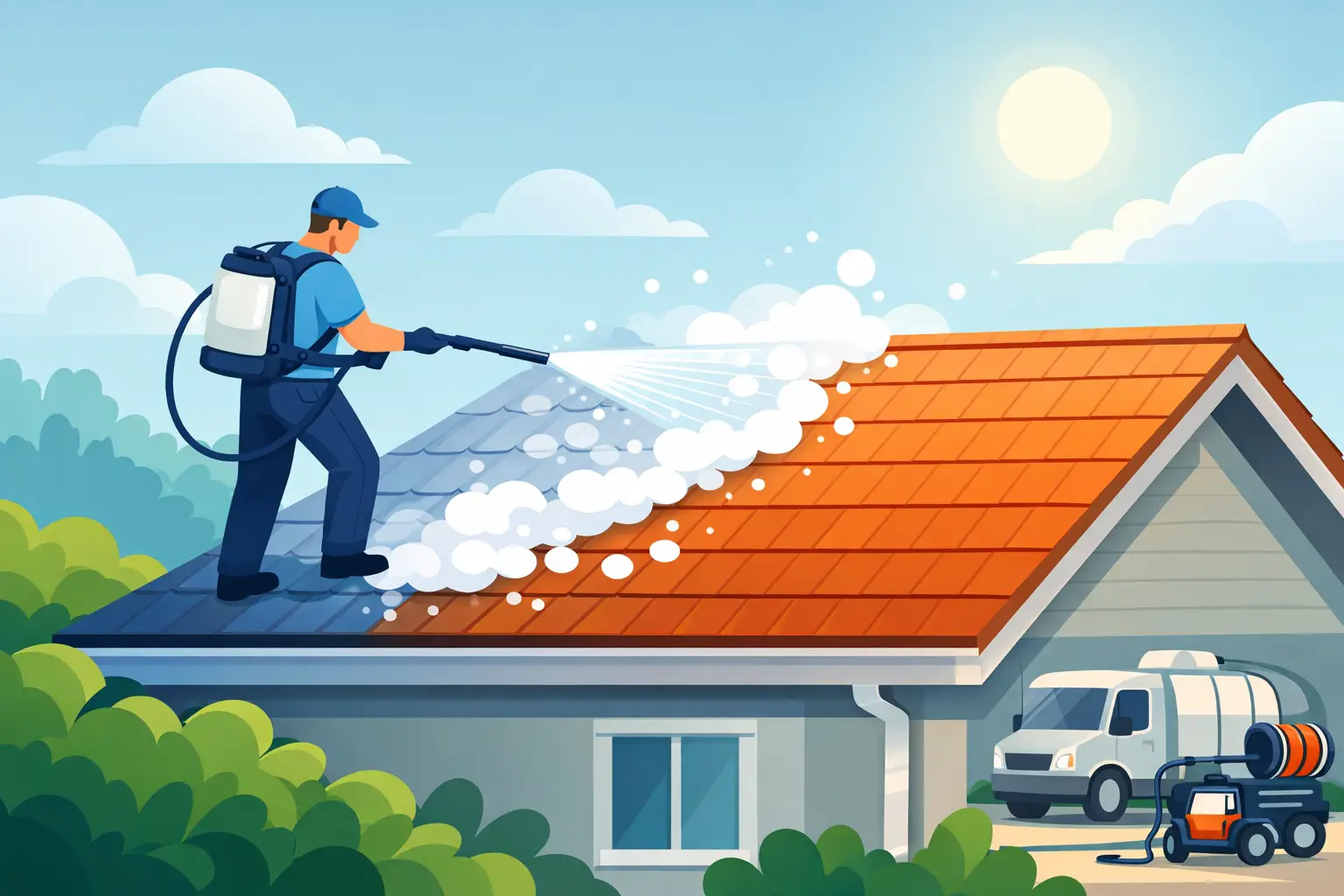 Soft Wash Roof Cleaning Done Right