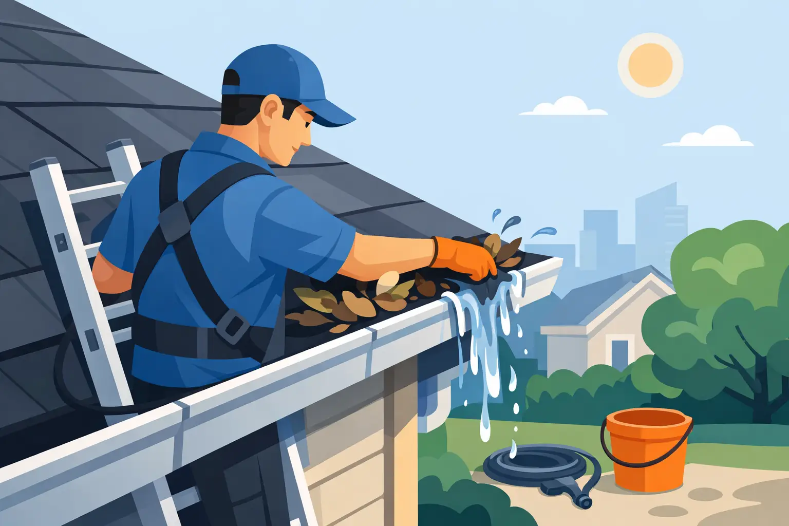 How to Clear Overflowing Gutters Safely