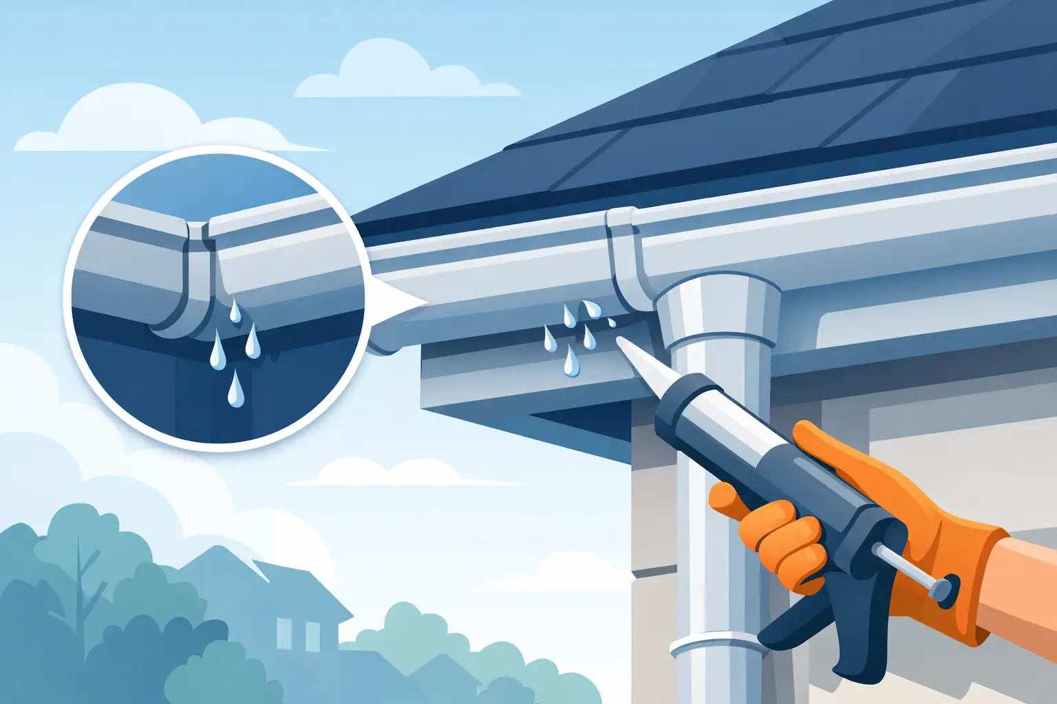 How to Fix Leaking Gutter Joints