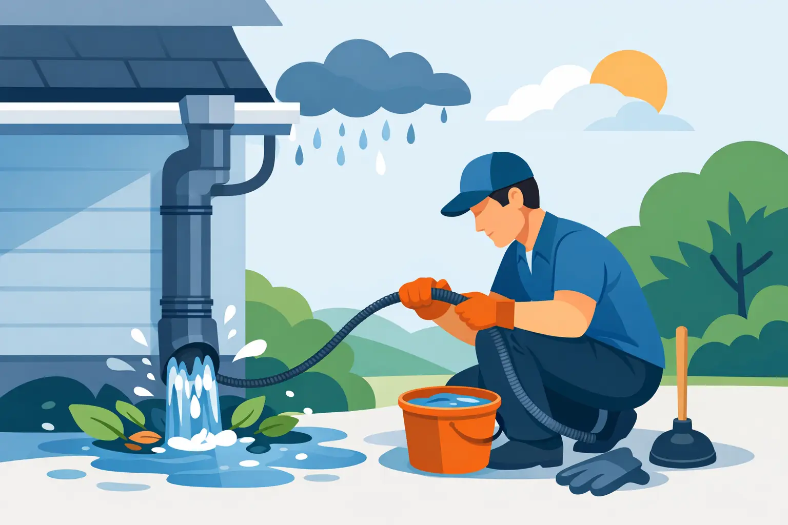 How to Unblock Rainwater Downpipes Safely