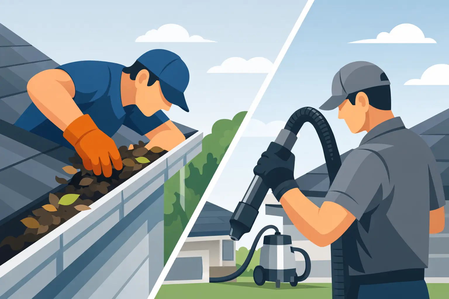 Hand Cleared Gutters vs Vacuum: Which Is Better?