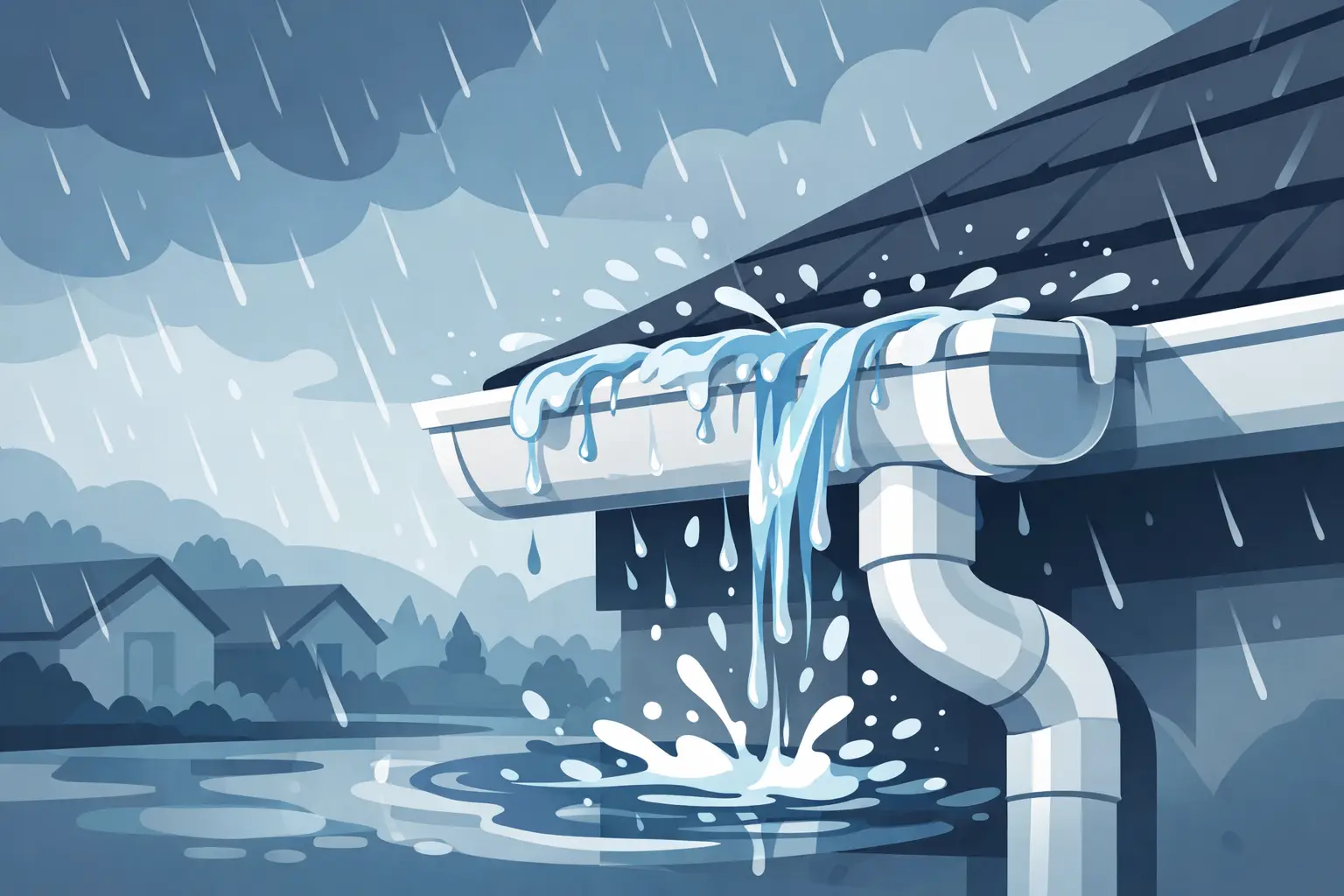 Why Is Rainwater Overflowing Your Guttering?