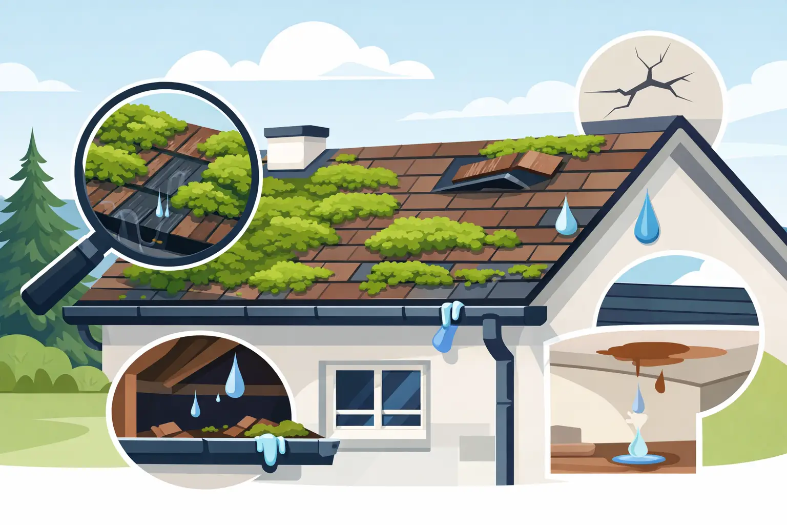 7 Roof Moss Damage Signs You Shouldn't Ignore