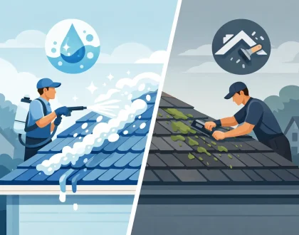 Soft Washing vs Roof Scraping: Which Is Safer?