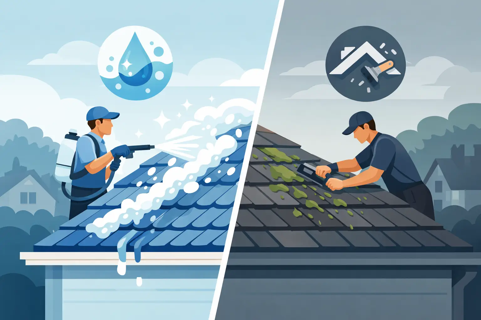 Soft Washing vs Roof Scraping: Which Is Safer?