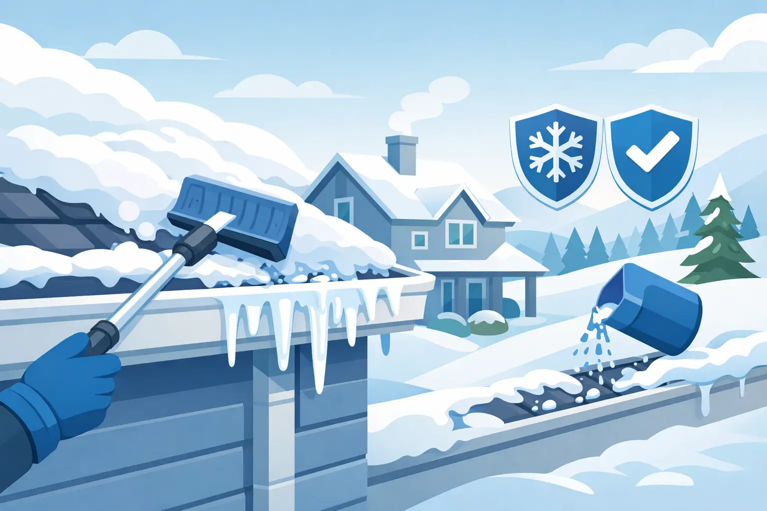 How to Prevent Ice Damage to Gutters Safely